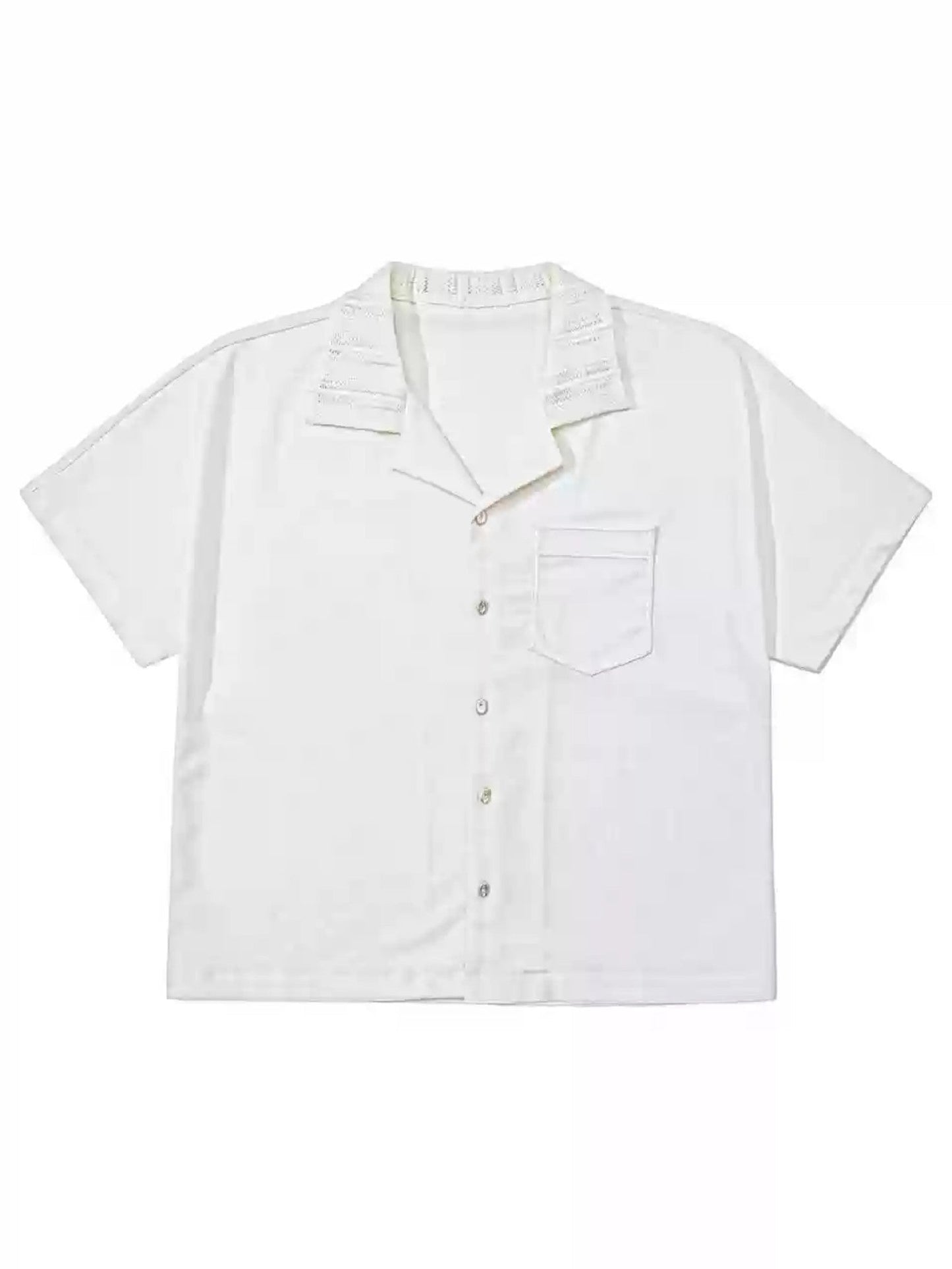 [FDM] WAVE TEXTURE RELAXED CUBAN COLLAR shirt st5023