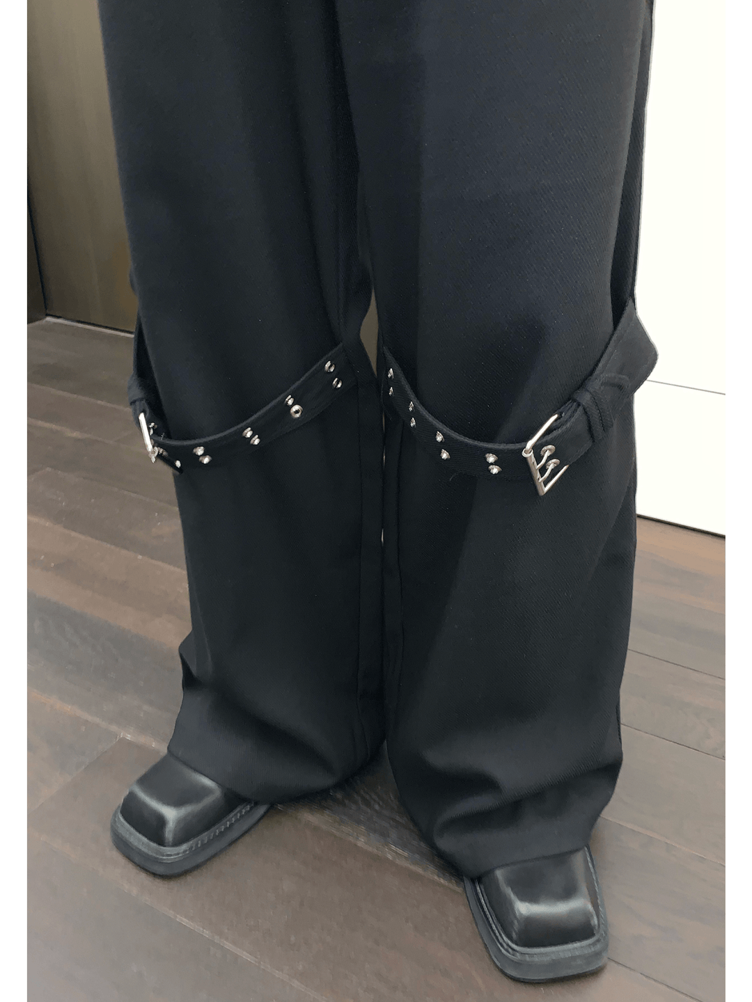 [CUIBUJU] strap design straight suit pants st1755