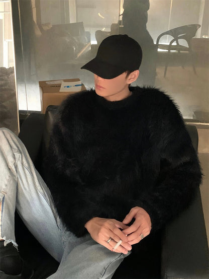 [HOZI] Round Fur Knit st1535