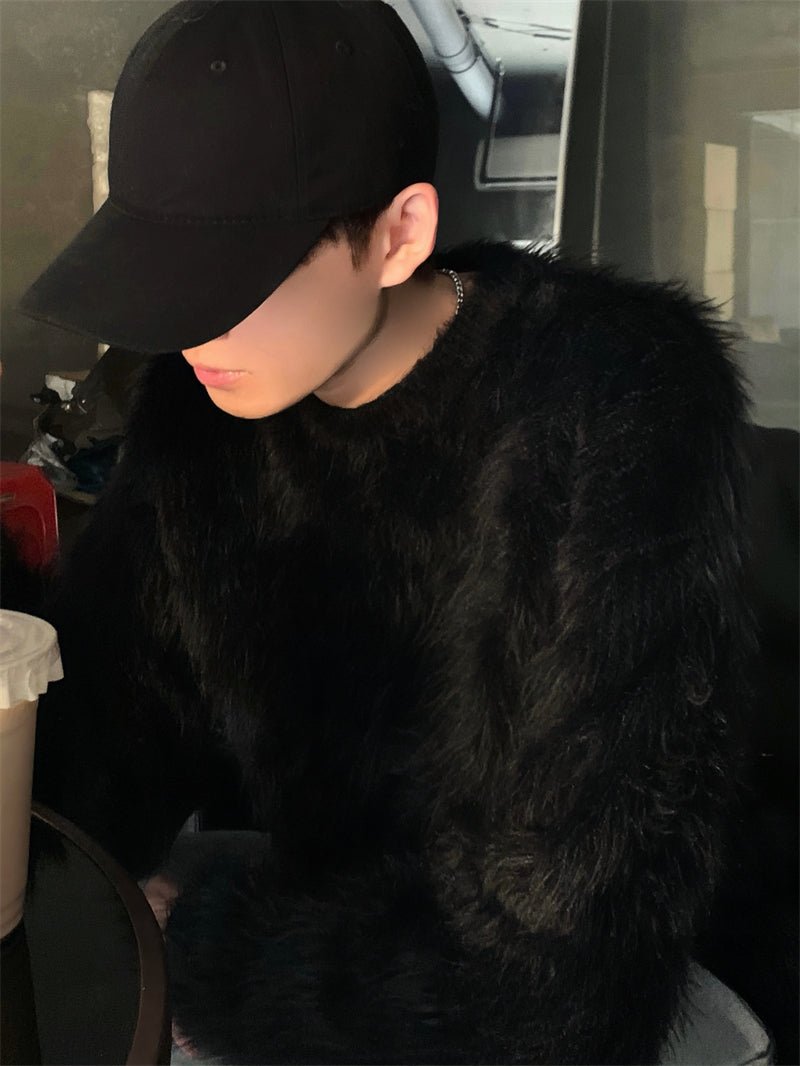 [HOZI] Round Fur Knit st1535