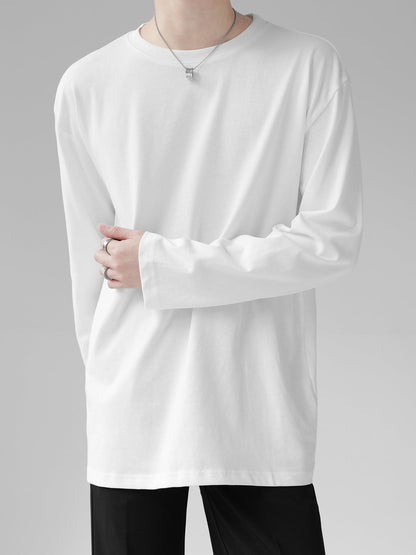 [HOHO] Self-made high-end drape solid color T-shirt ST1750