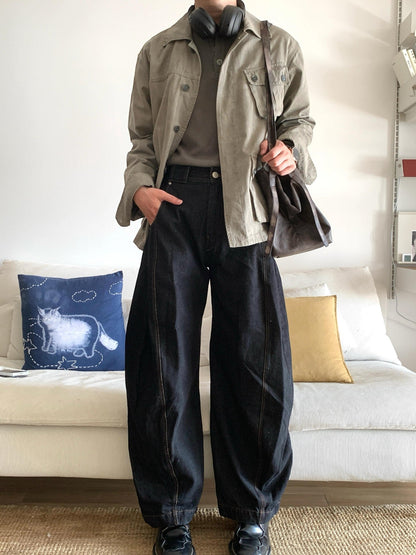 [ROGIC] BAGGY TWISTED CUT TROUSERS st5028