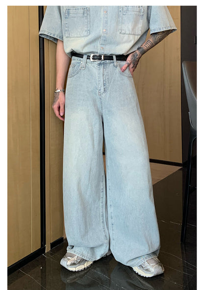 [CUIBUJU] Niche made washed denim set up st1720