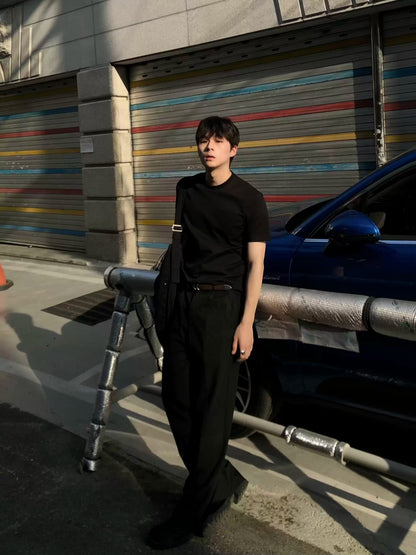 [Hermit] COOL-WEAVE DOUBLE PLEAT TROUSERS st5022