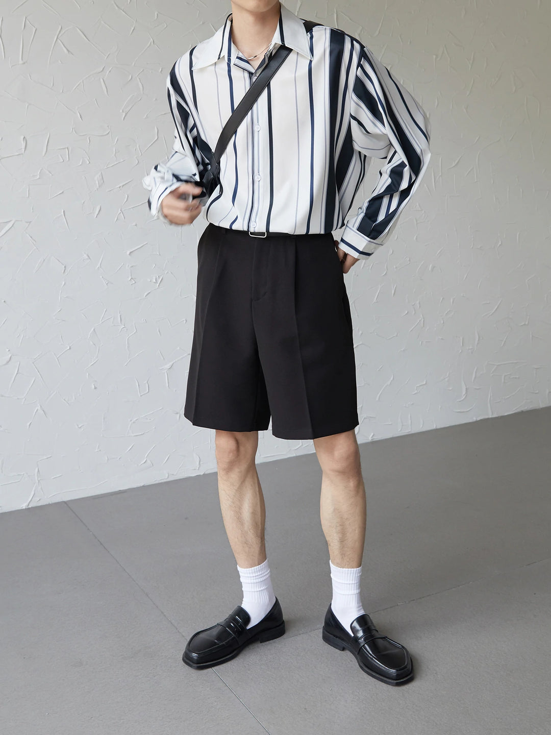 [DAZIONSED] STRIPE LONG SHIRT ST1135
