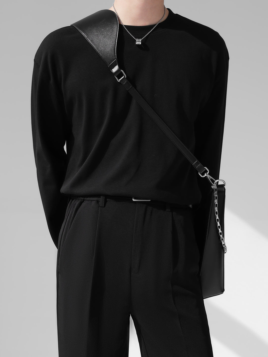 [HOHO] Self-made high-end drape solid color T-shirt ST1750