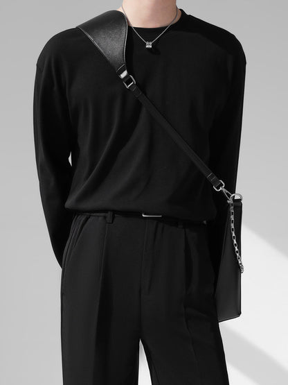 [HOHO] Self-made high-end drape solid color T-shirt ST1750
