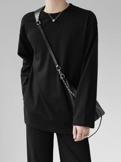 [HOHO] Self-made high-end drape solid color T-shirt ST1750