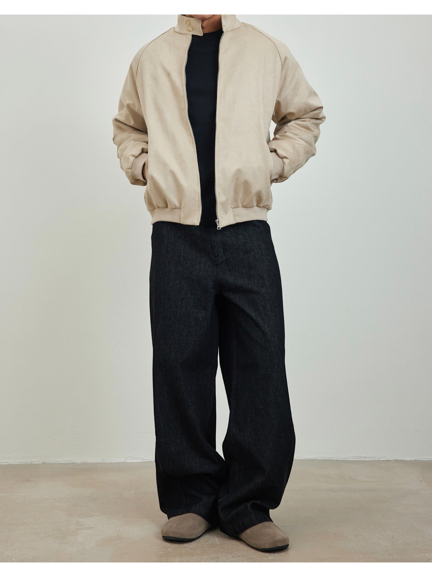 [SINONOME] DRAWSTRING A-CUT HEAVY JEANS st5021