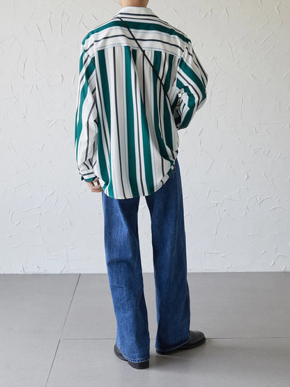 [DAZIONSED] STRIPE LONG SHIRT ST1135