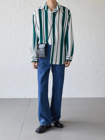 [DAZIONSED] STRIPE LONG SHIRT ST1135
