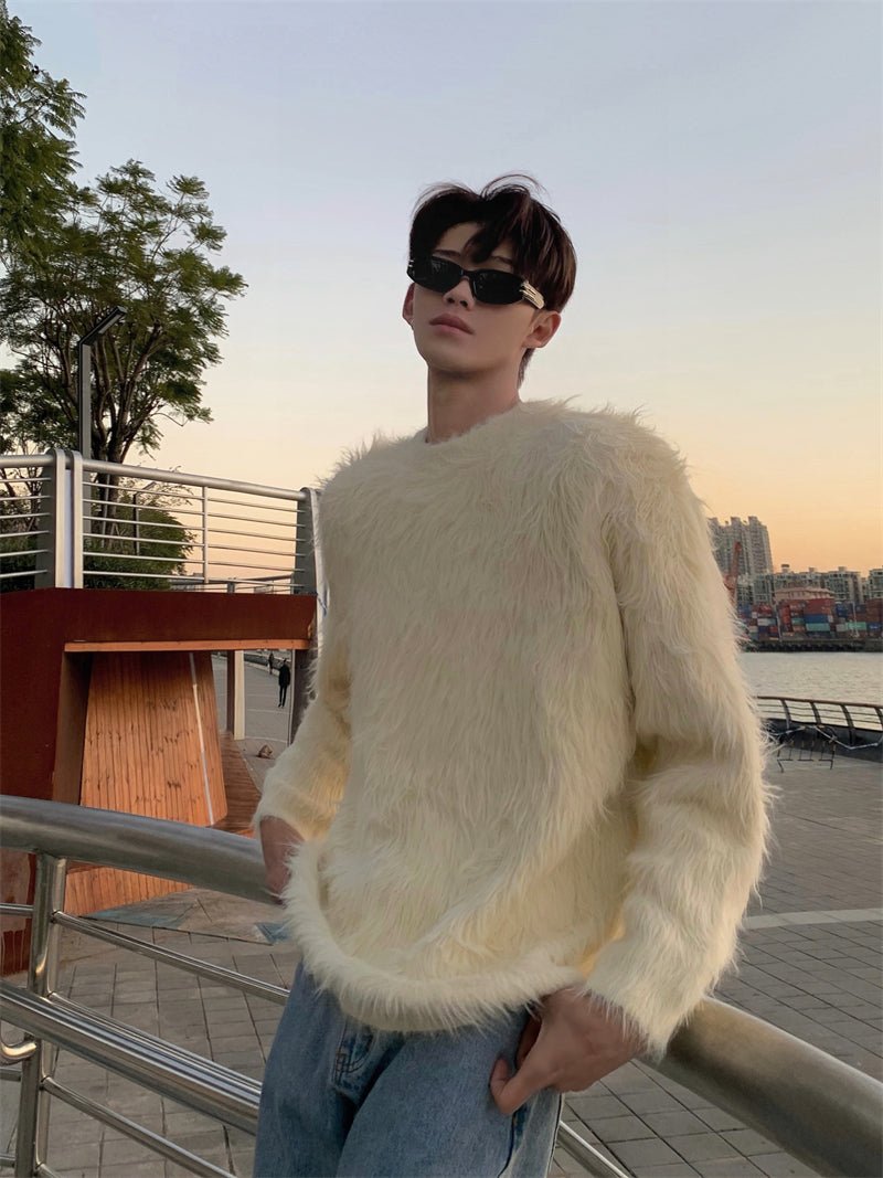[HOZI] Round Fur Knit st1535