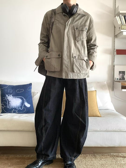 [ROGIC] BAGGY TWISTED CUT TROUSERS st5028