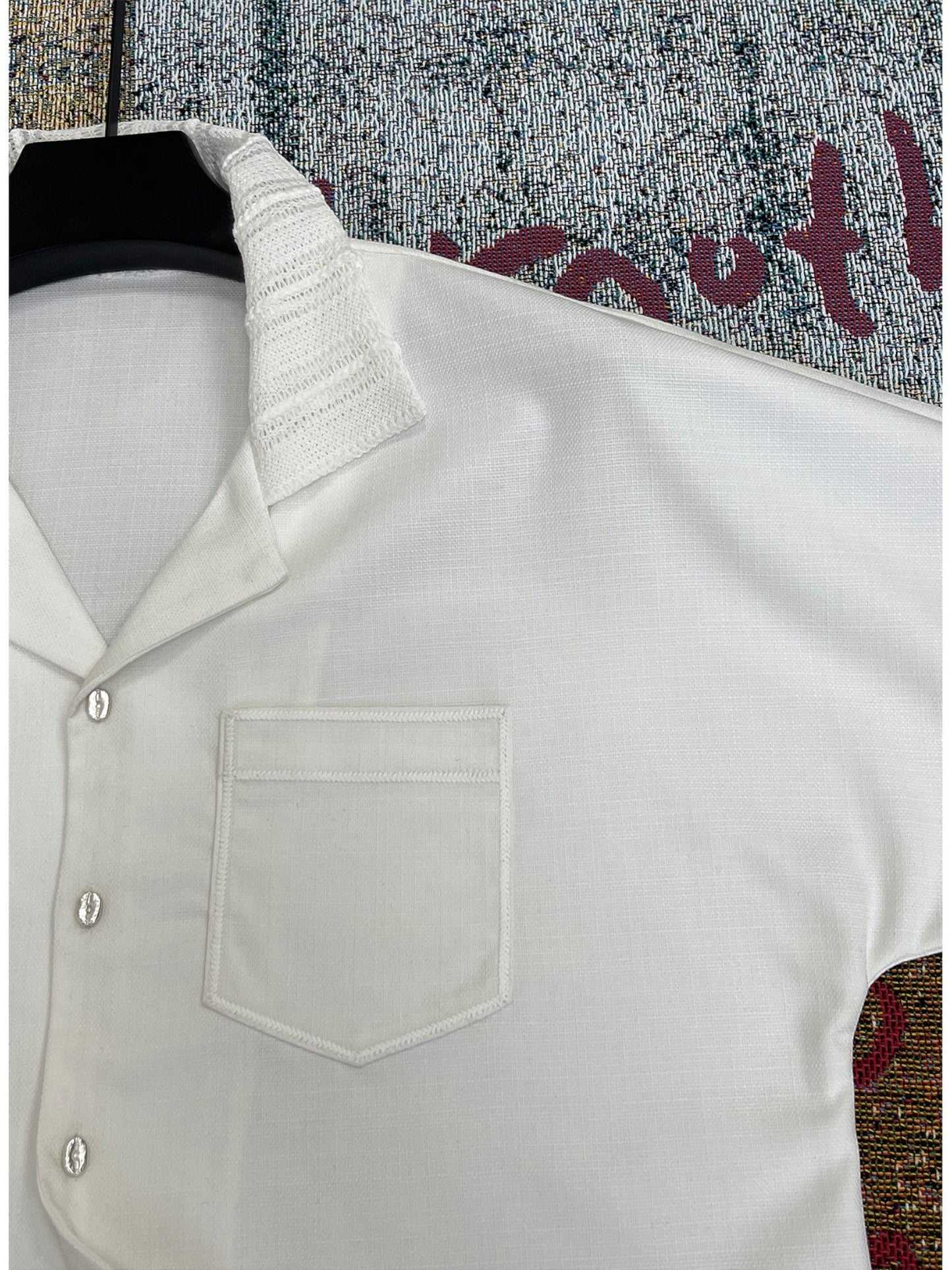 [FDM] WAVE TEXTURE RELAXED CUBAN COLLAR shirt st5023