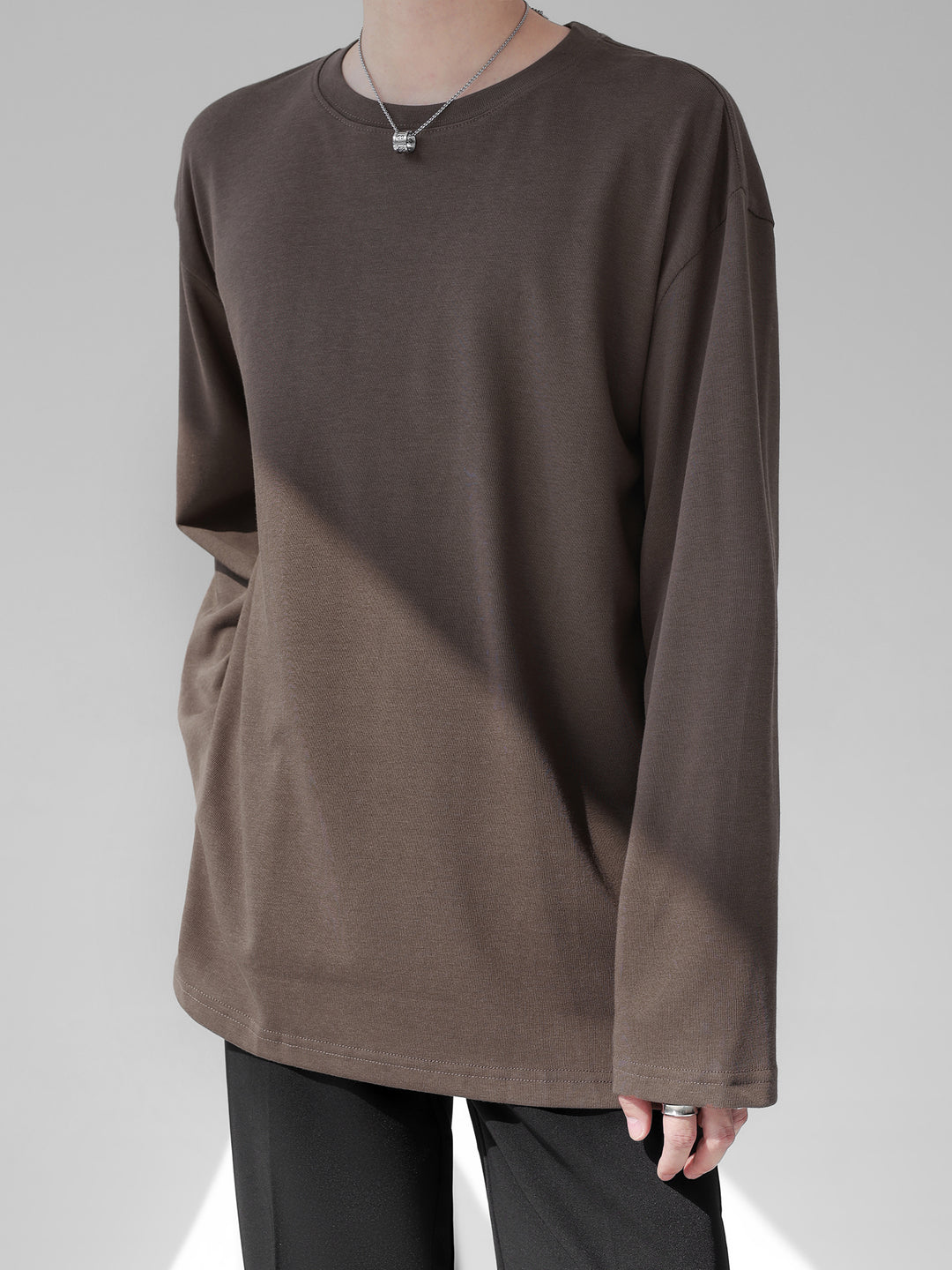 [HOHO] Self-made high-end drape solid color T-shirt ST1750
