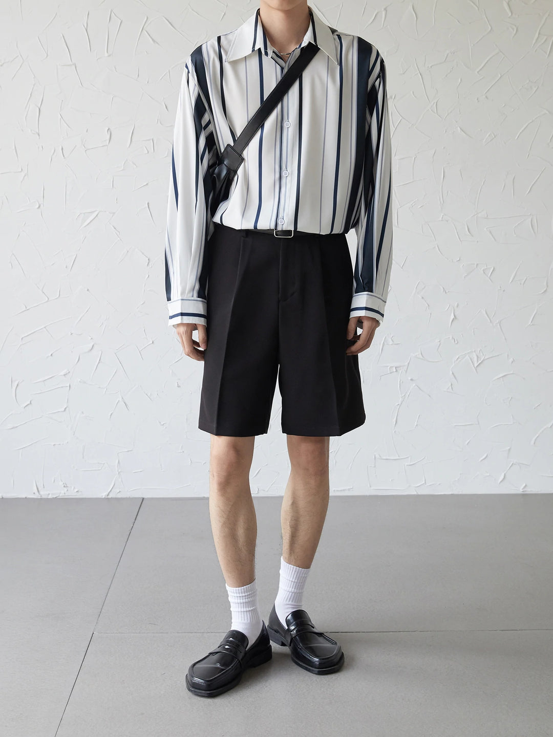 [DAZIONSED] STRIPE LONG SHIRT ST1135