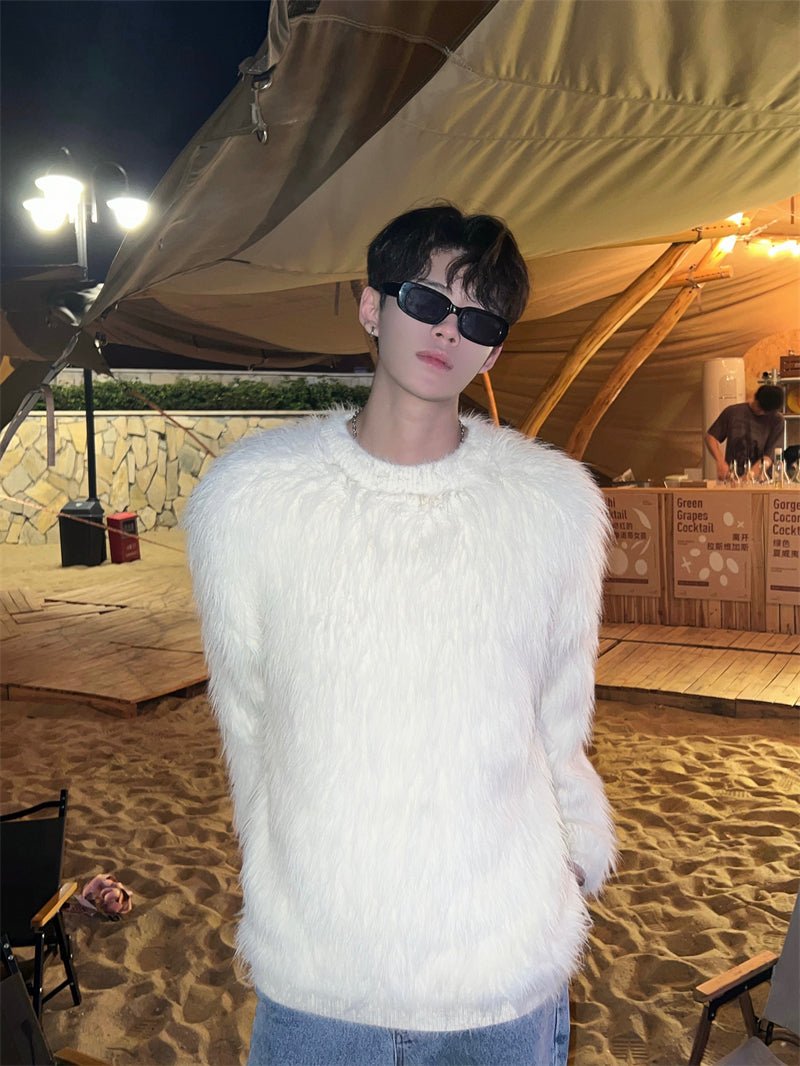 [HOZI] Round Fur Knit st1535