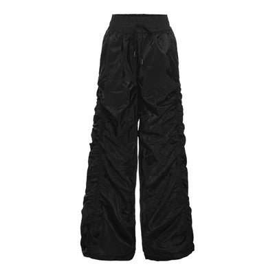 [n40mz] shirring wide-leg long pants st1002
