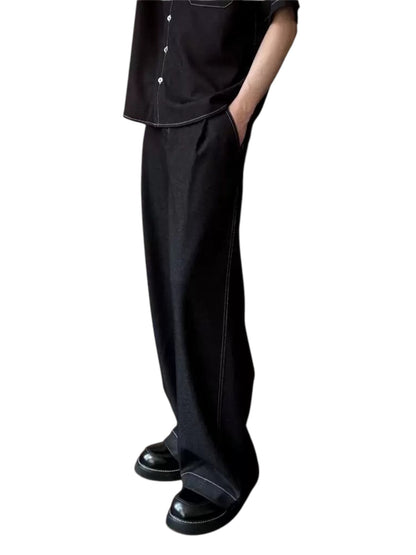 [DESERTO] A-FRAME SOFT STRUCTURED TROUSERS st5019