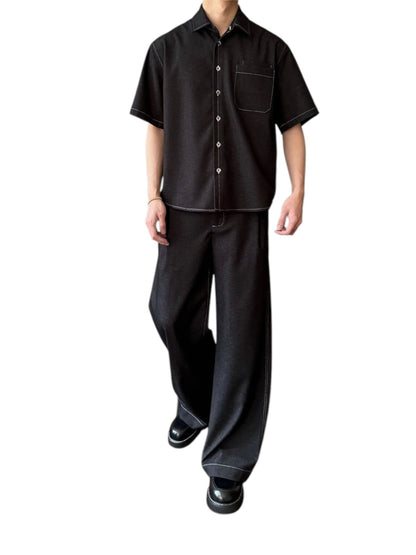[DESERTO] A-FRAME SOFT STRUCTURED TROUSERS st5019