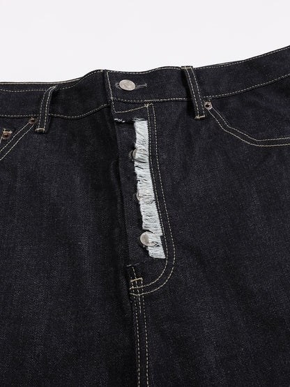 [DECEYE] DISTRESSED A-CUT DENIM JEANS st5020