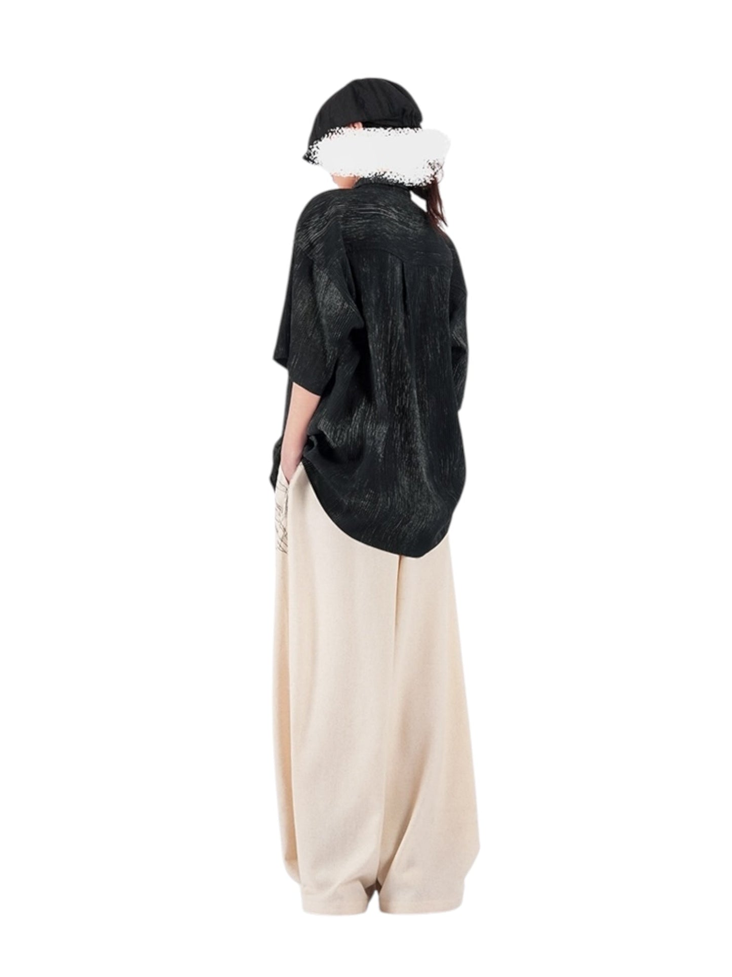 [NO SENSE] DRAPE TEXTURE COLLAR SHIRT st5019