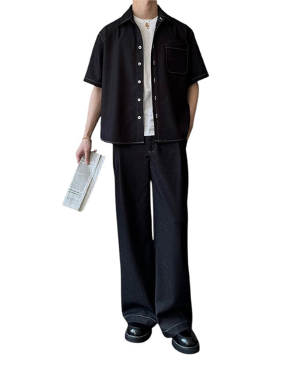 [DESERTO] A-FRAME SOFT STRUCTURED TROUSERS st5019