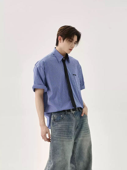 [TURNTIDE] VINTAGE COLLEGE CHECK shirt st5020