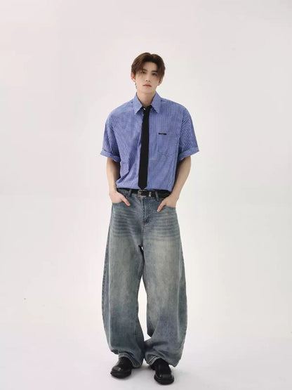 [TURNTIDE] VINTAGE COLLEGE CHECK shirt st5020
