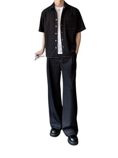 [DESERTO] A-FRAME SOFT STRUCTURED TROUSERS st5019