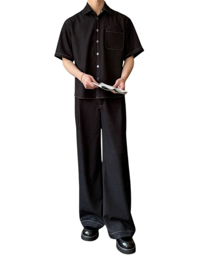 [DESERTO] A-FRAME SOFT STRUCTURED TROUSERS st5019