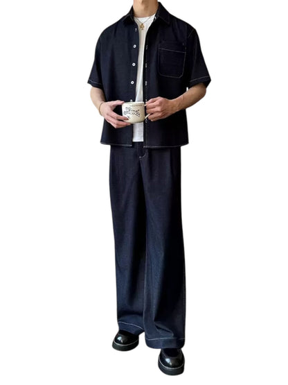 [DESERTO] A-FRAME SOFT STRUCTURED TROUSERS st5019