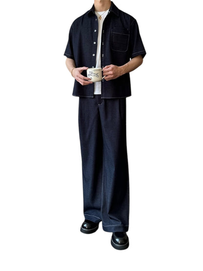 [DESERTO] A-FRAME SOFT STRUCTURED TROUSERS st5019