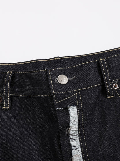 [DECEYE] DISTRESSED A-CUT DENIM JEANS st5020