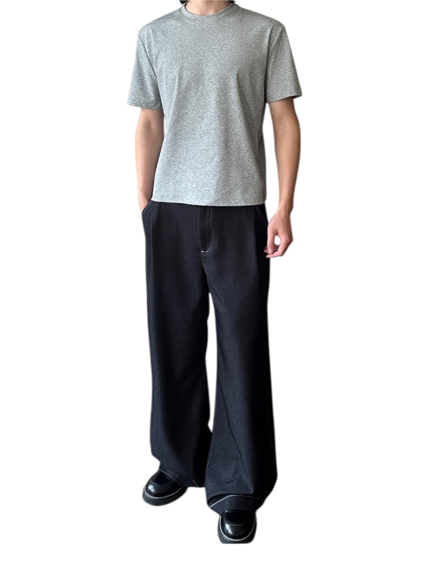 [DESERTO] A-FRAME SOFT STRUCTURED TROUSERS st5019