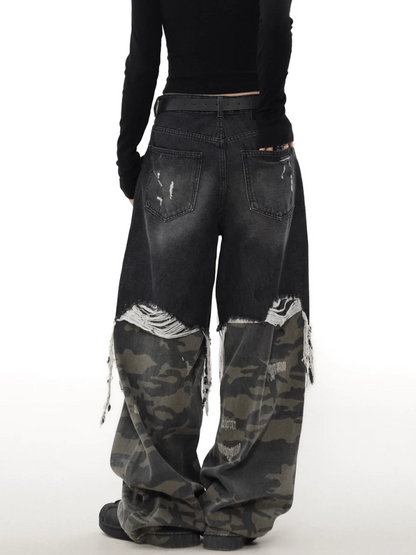 [MRNEARLY] camouflage washed pants st1846