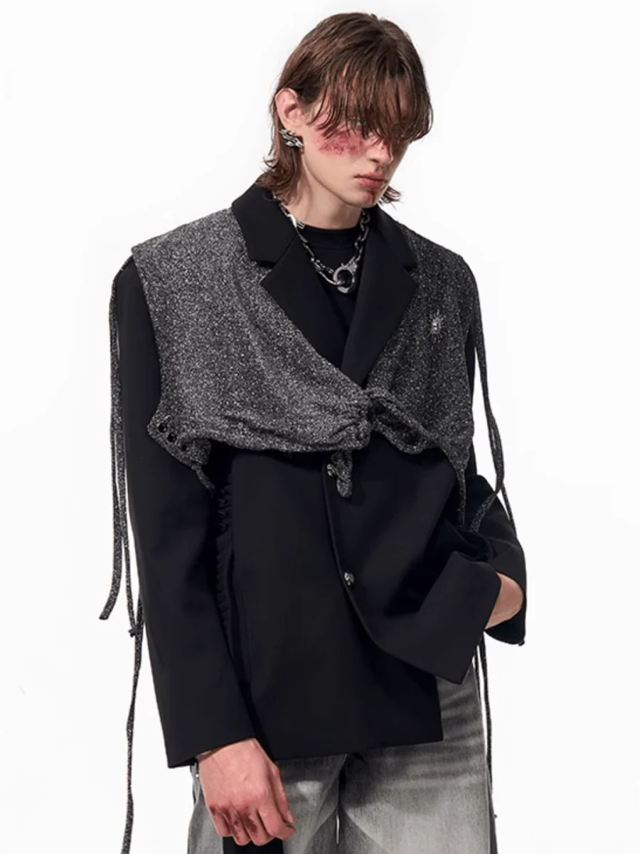 [STARTEXCEEDEND] two-piece layered suit jacket st1877