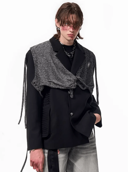 [STARTEXCEEDEND] two-piece layered suit jacket st1877
