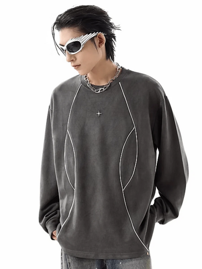 [TREND ST] round neck sweater st1856