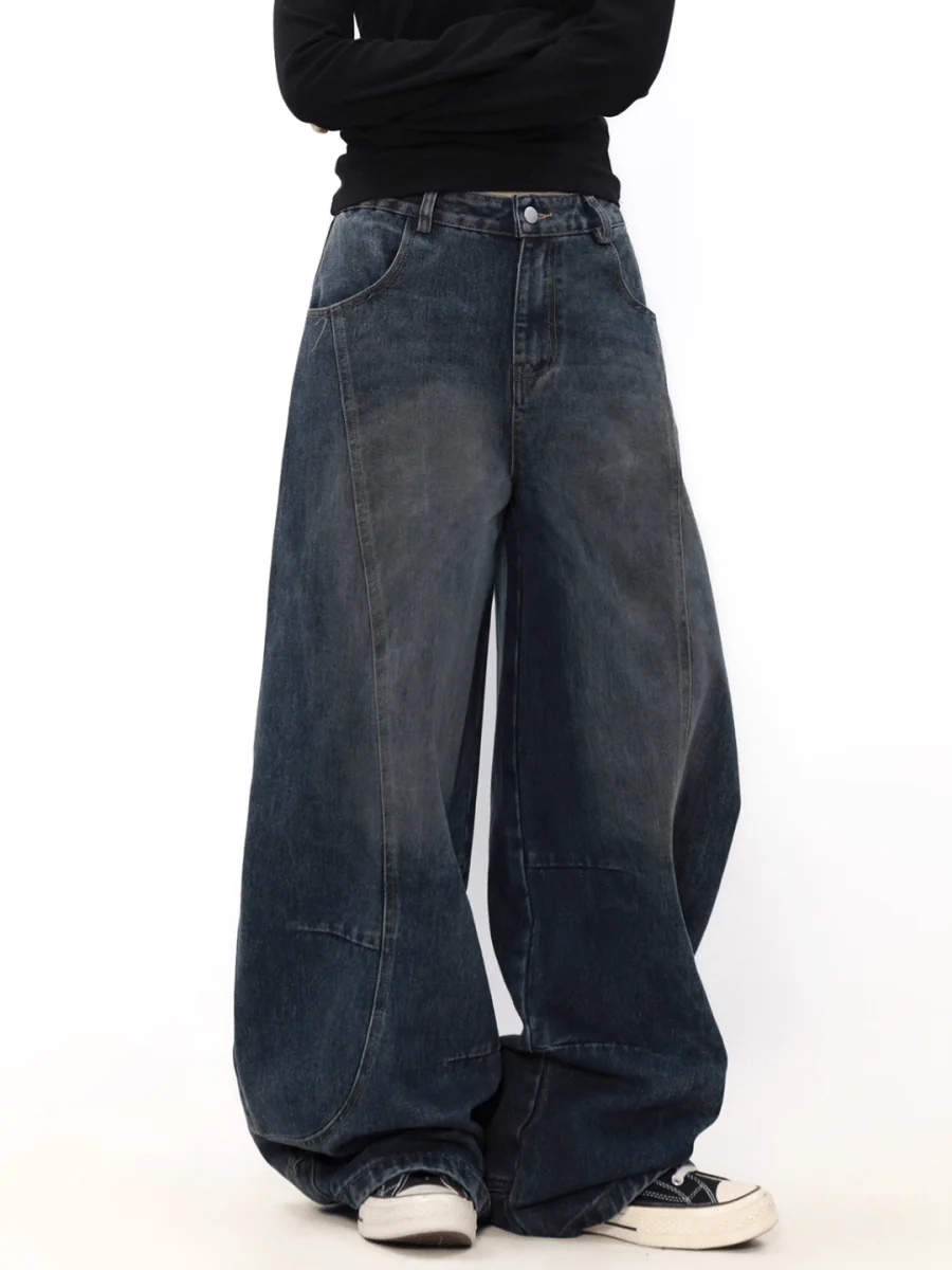 [MRNEARLY] wide leg straight jeans st1845