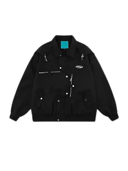 [TREND ST] niche design metal jacket st1854