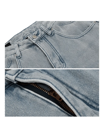 [MRNEARLY] loose straight washed jeans st1847