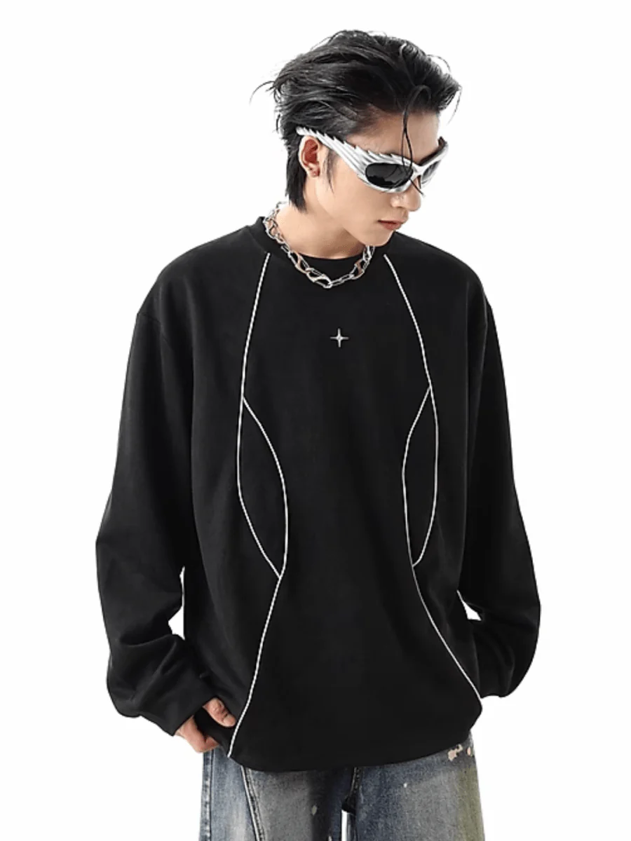 [TREND ST] round neck sweater st1856