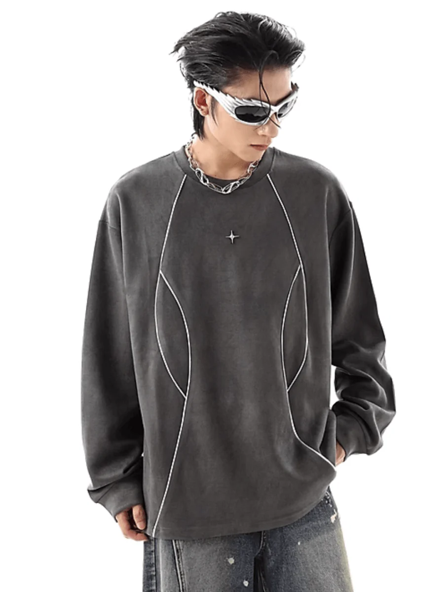 [TREND ST] round neck sweater st1856