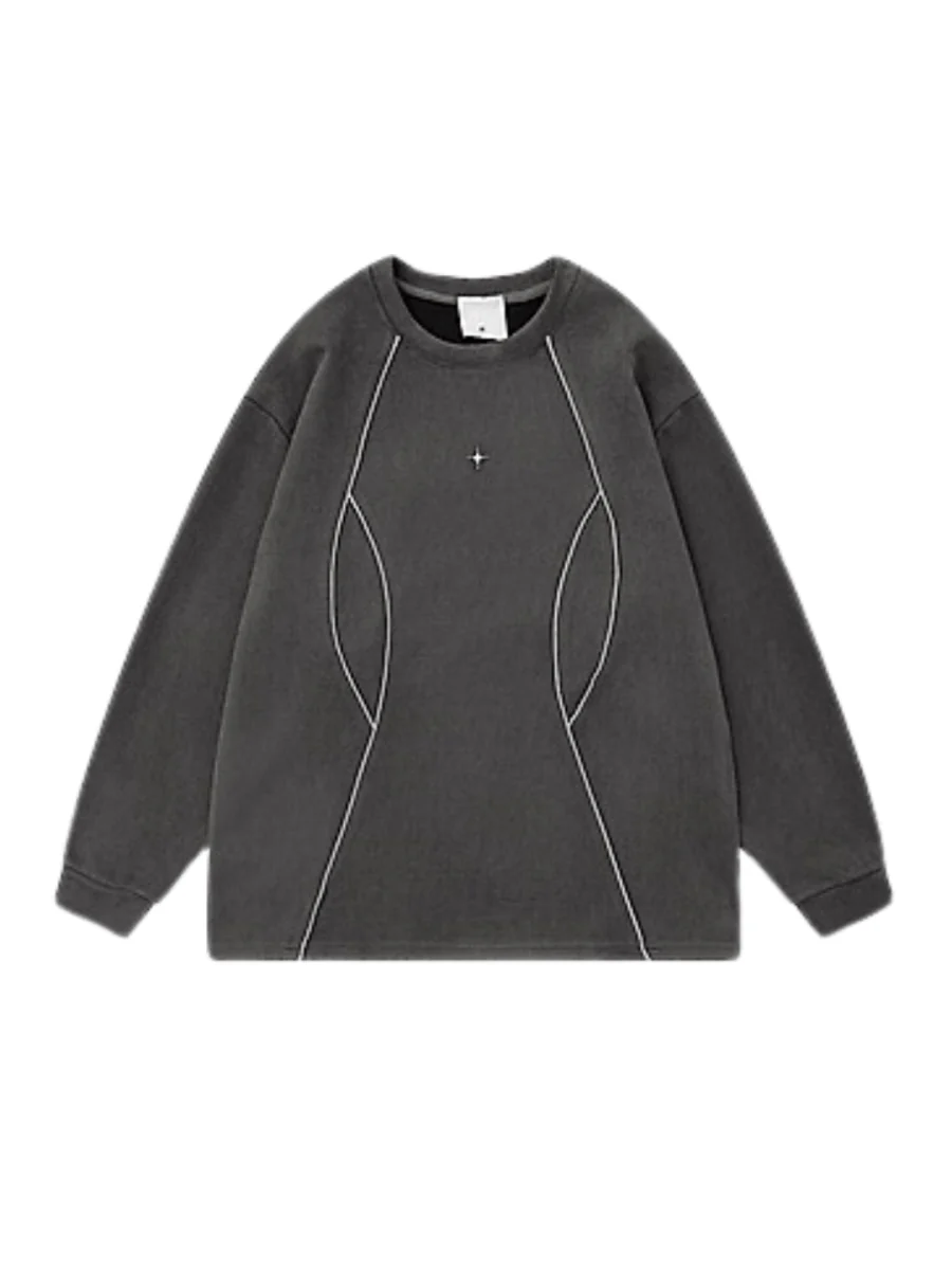 [TREND ST] round neck sweater st1856
