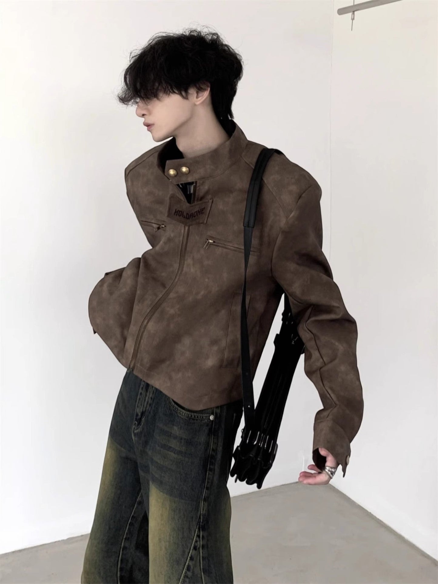 [AutumnWind] AGED RIDER CROP JACKET st5031