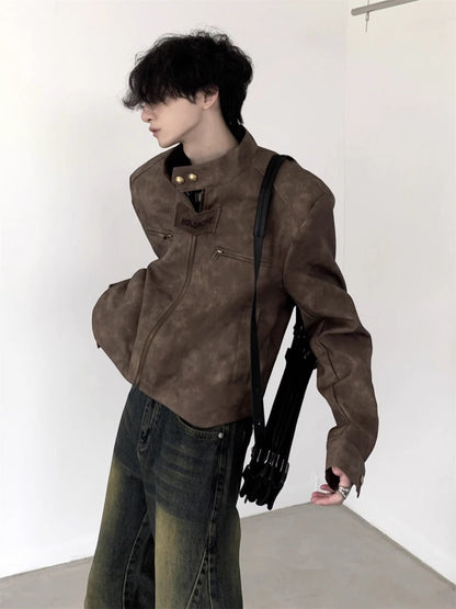 [AutumnWind] AGED RIDER CROP JACKET st5031