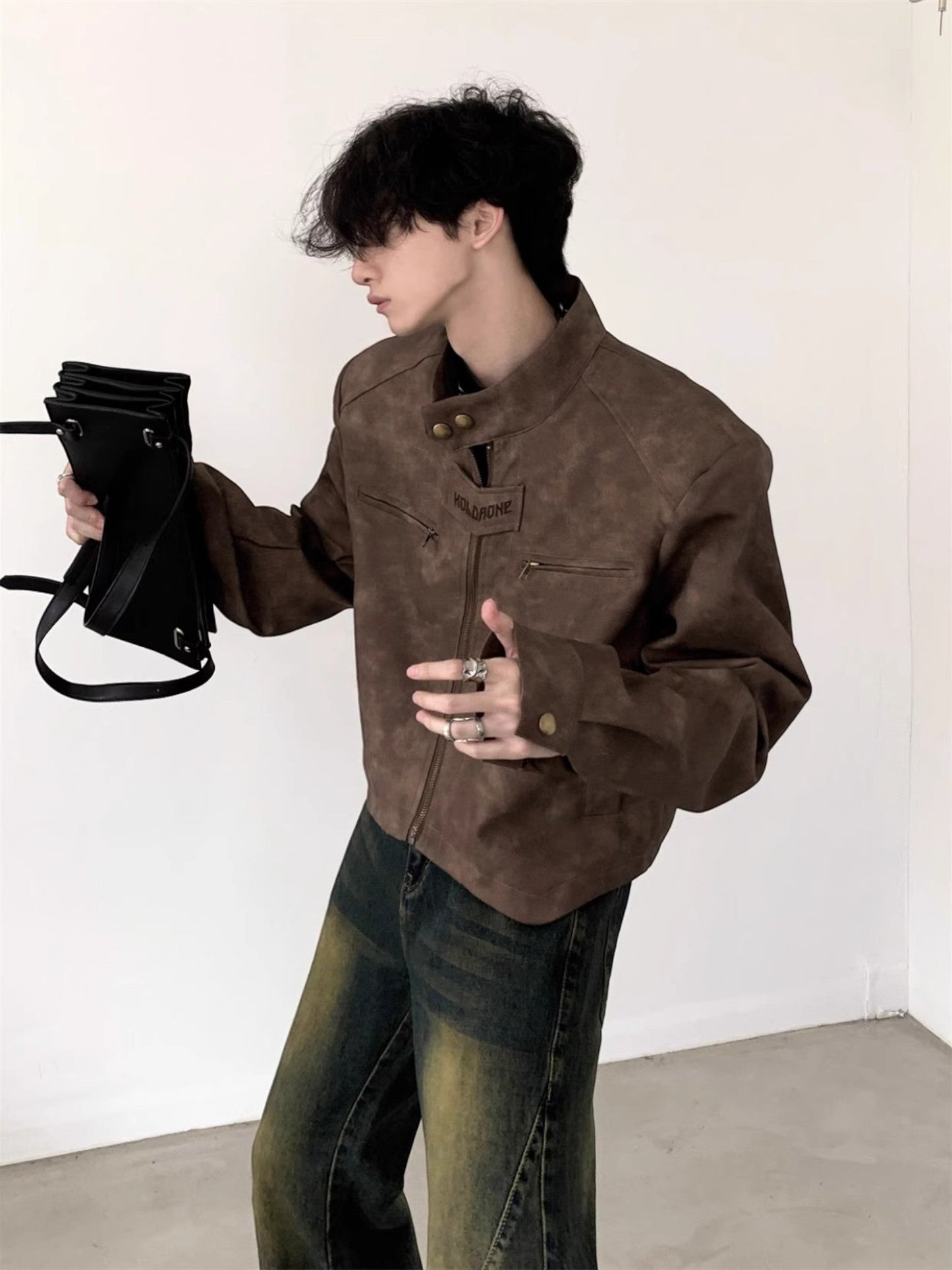 [AutumnWind] AGED RIDER CROP JACKET st5031