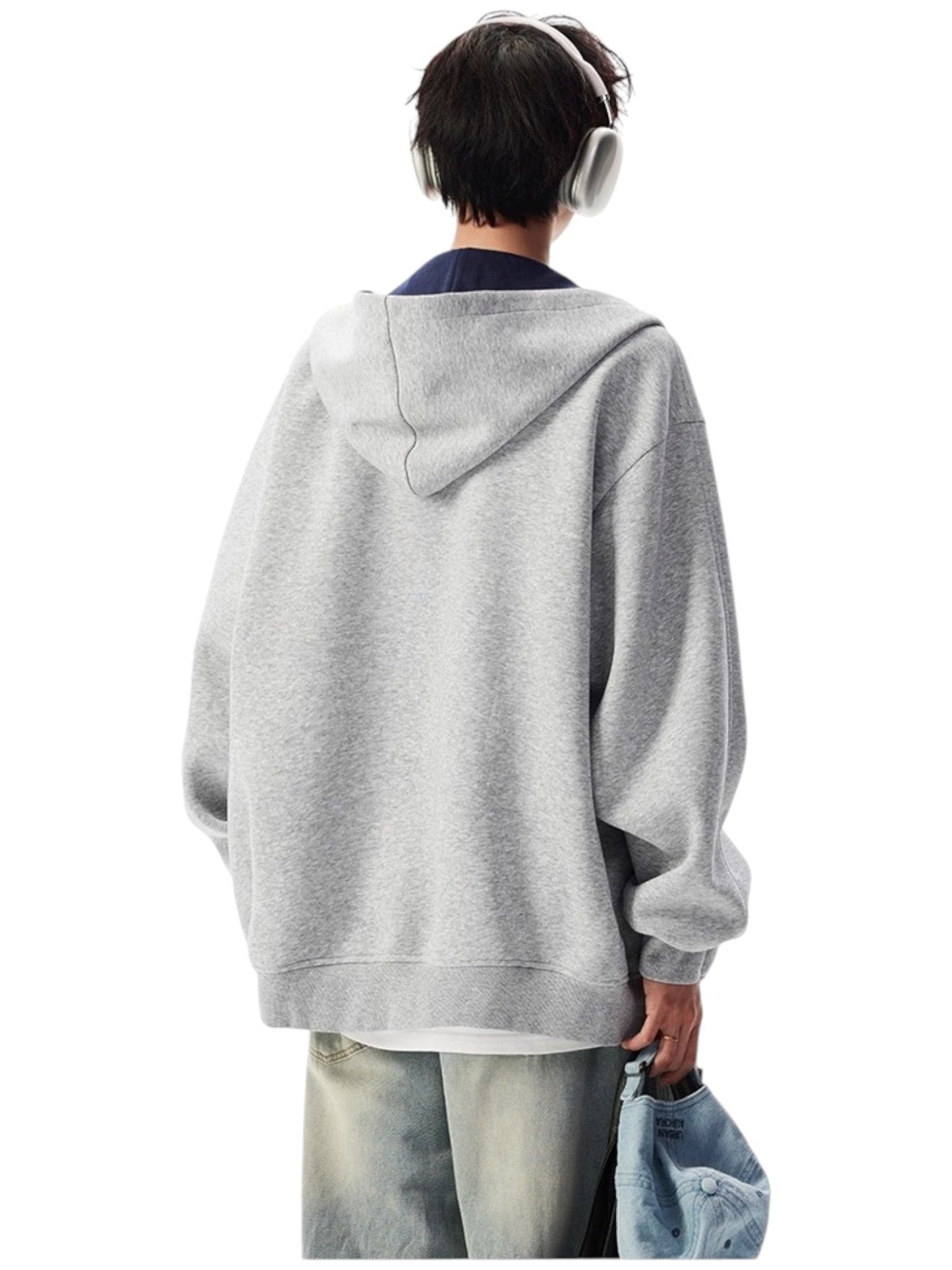 [OLD] FAUX TWO-PIECE HOODED LOOSE JACKET st5035