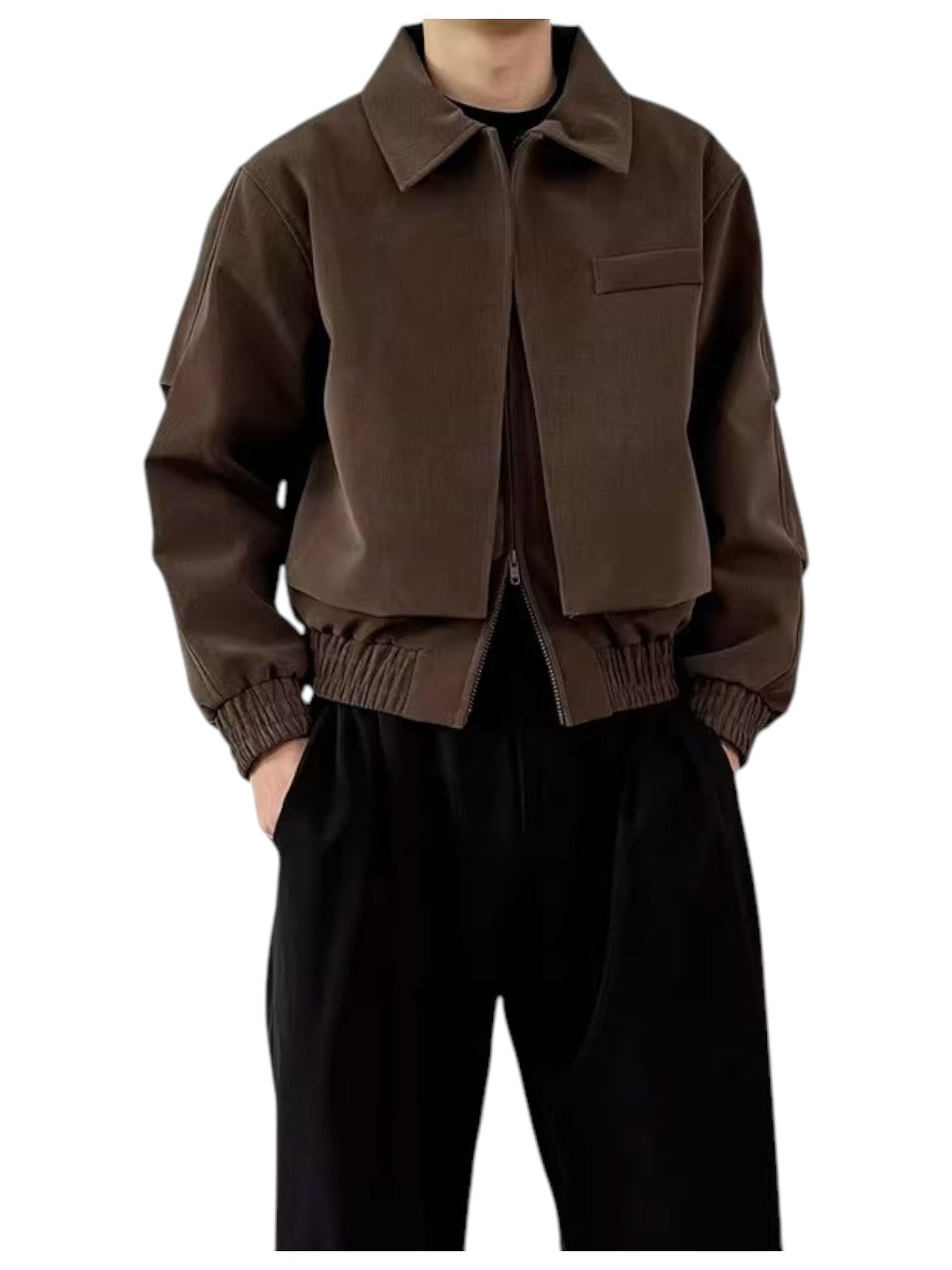TEXTURED PANELLED PADDED JACKET st5034